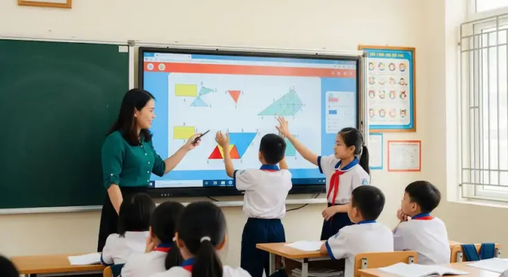 Ứng dụng màn hình tương tác trong giảng dạy Toán học