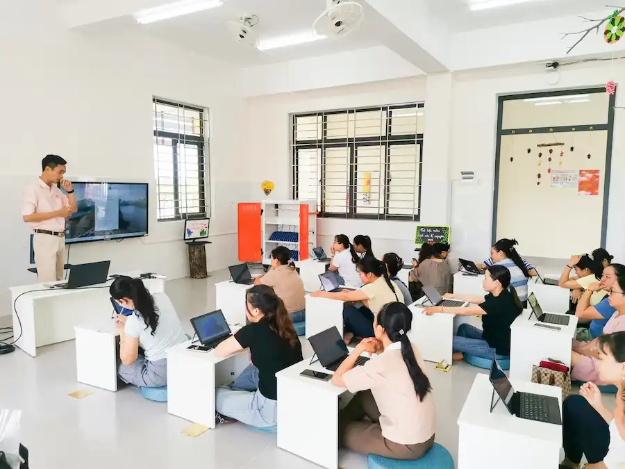 Phòng học thông minh Trường mầm non Hoà Phước 5 Thư viện thông minh Trường mầm non Hoà Phước
