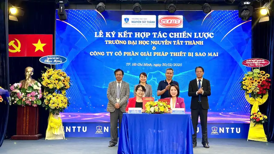 Sao Mai Education Group ký kết thỏa thuận hợp tác - Trở thành đối tác chiến lược của Trường Đại học Nguyễn Tất Thành 6 Sao Mai Education Group ký kết thỏa thuận hợp tác - Trở thành đối tác chiến lược của Trường Đại học Nguyễn Tất Thành