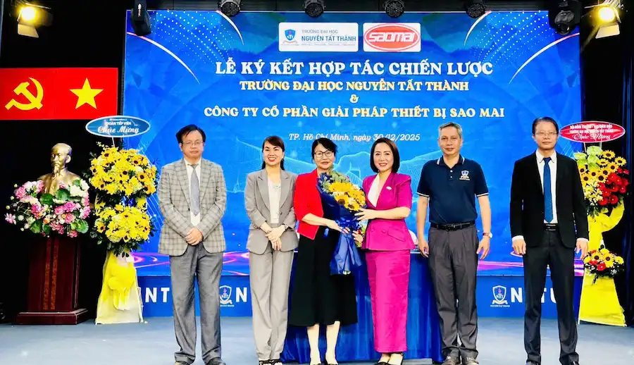 Sao Mai Education Group ký kết thỏa thuận hợp tác - Trở thành đối tác chiến lược của Trường Đại học Nguyễn Tất Thành 7 Sao Mai Education Group ký kết thỏa thuận hợp tác - Trở thành đối tác chiến lược của Trường Đại học Nguyễn Tất Thành